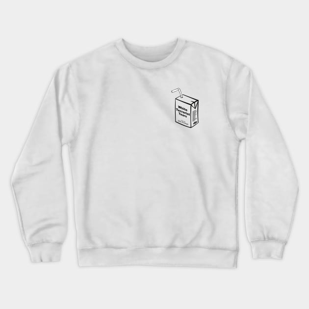 White Terrorist Tears (lapel) Crewneck Sweatshirt by Bubblin Brand